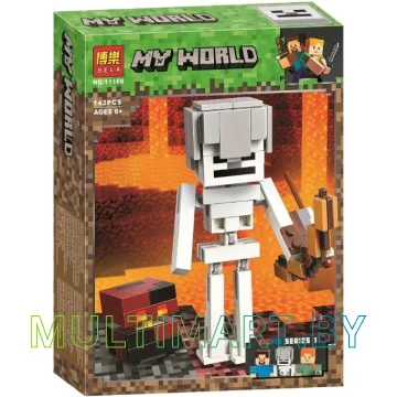 Конструктор Bela My World 11168 Скелет с кубом магмы (142 детали)
